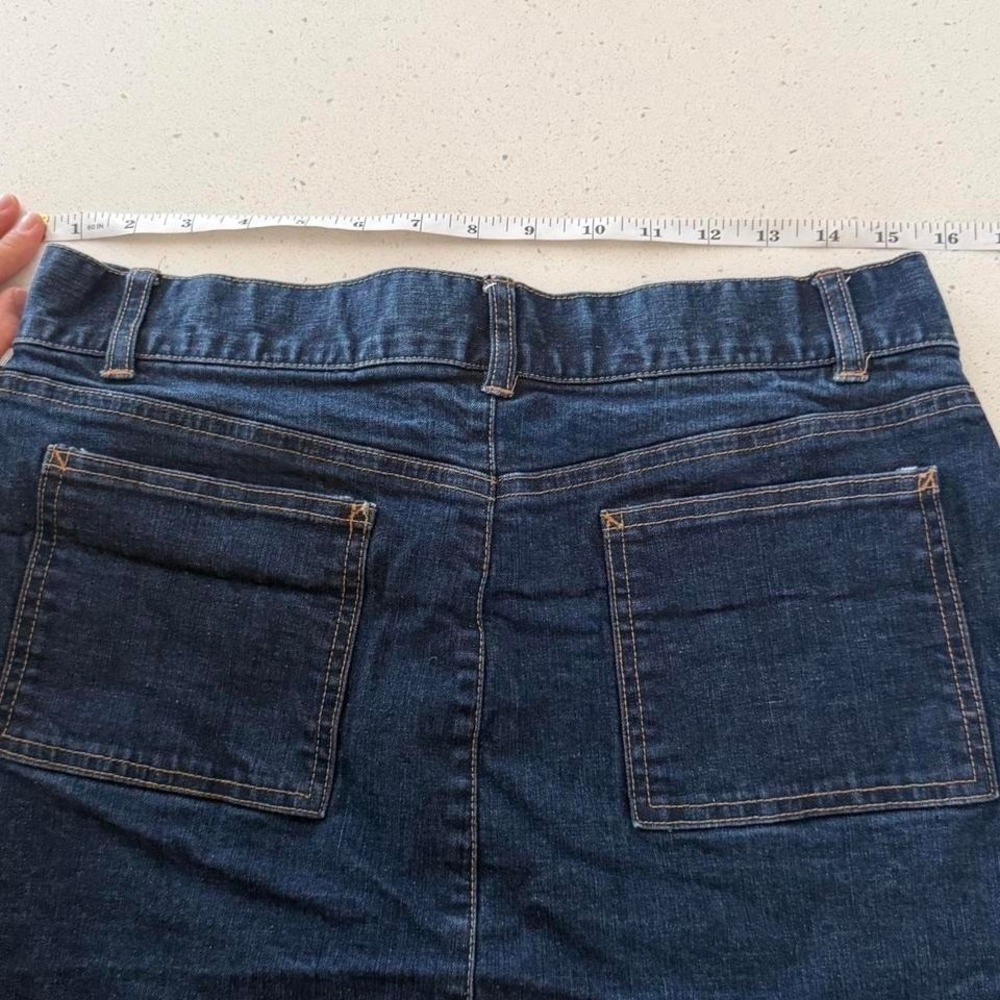 GAP Hip-Hugger Stretch Denim Mini Skirt – Dark Wash Y2K Retro – Size 8 - Picture 5 of 6